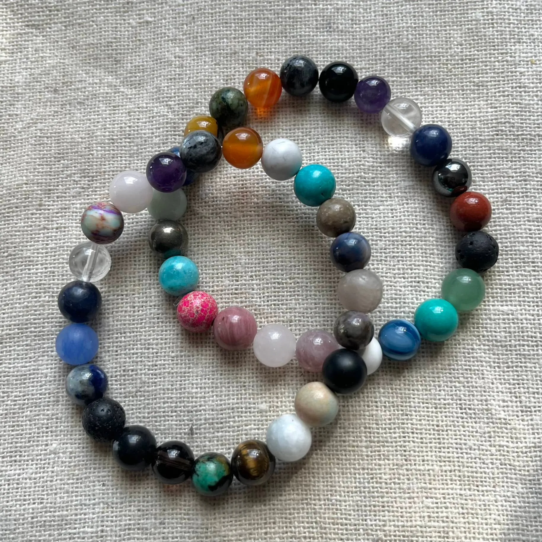 Manifestation 8mm Beaded Bracelet - Crystal Mix