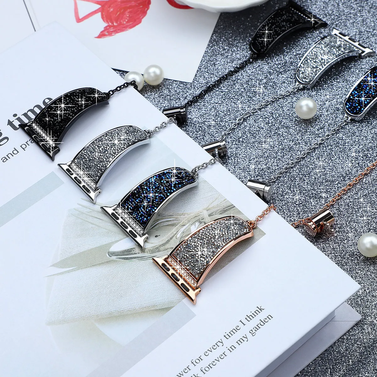 Metal Band with Dazzling Crystal for Apple Watch 38/40/41mm & 42/44/45mm