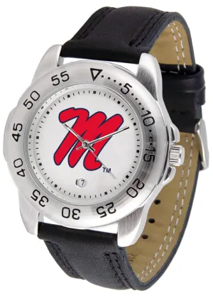 Mississippi Rebels Sport Leather Men’s Watch