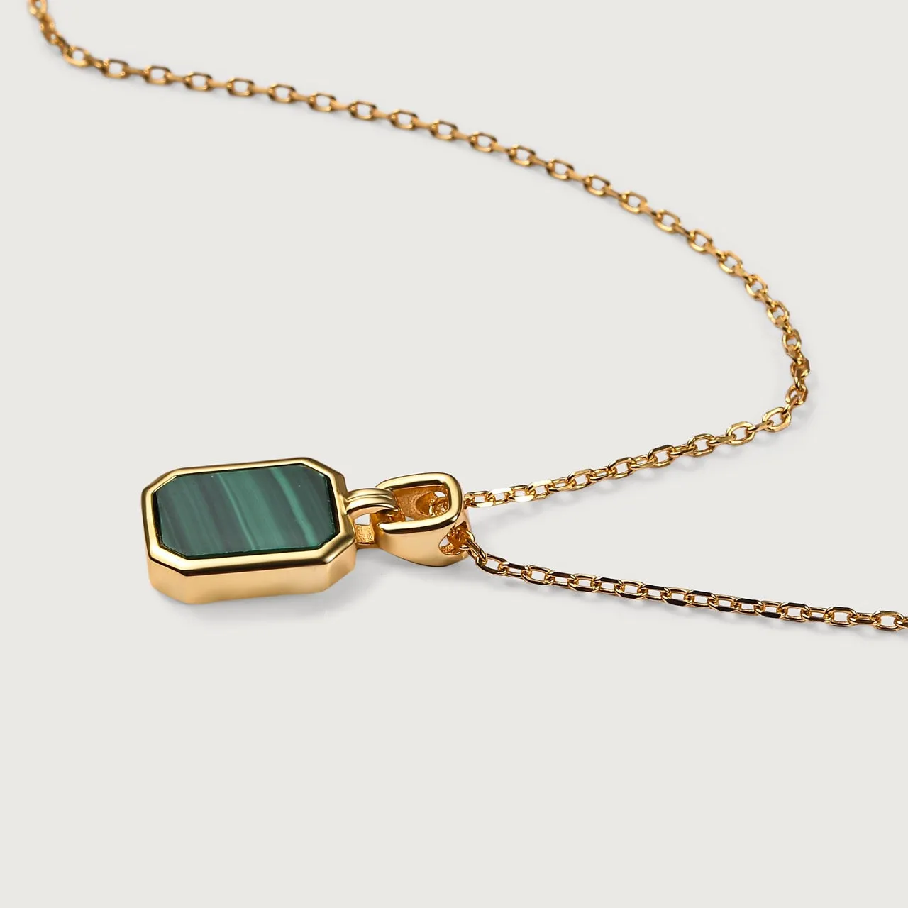 Modern Heirloom Malachite Pendant Necklace