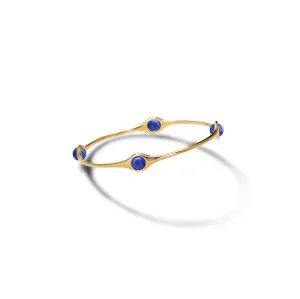 Persephone Bangle Yellow Gold - Lapis Lazuli