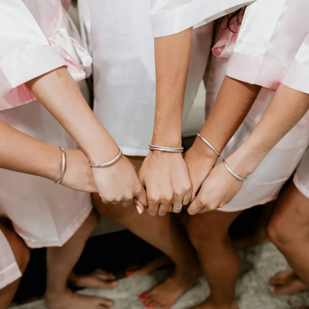 Personalized Silver Bridesmaid Bangle