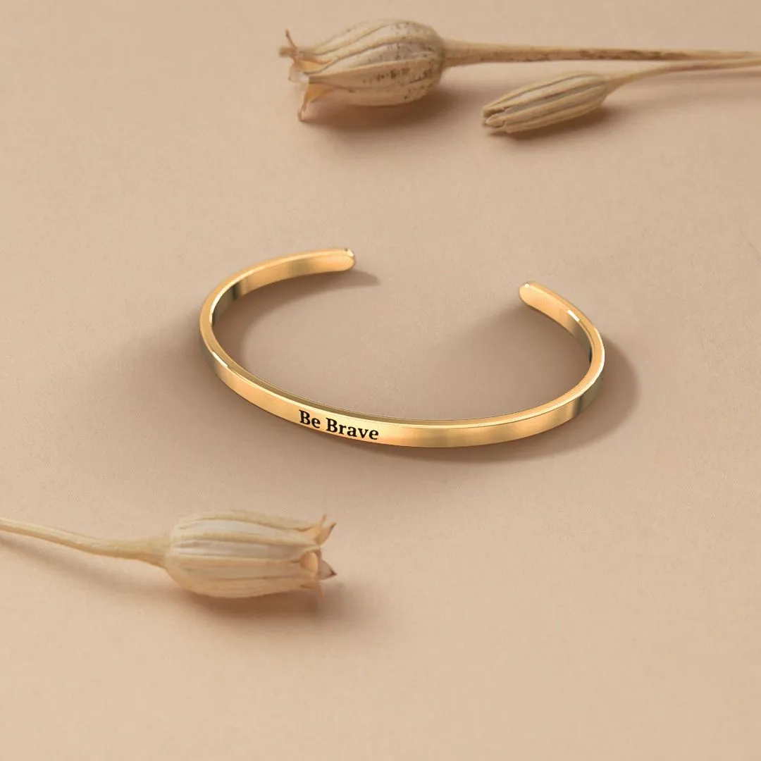 Personalized Thin Cuff Bracelet