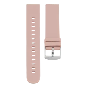 Pink grey OOZOO rubber strap with silver clasp