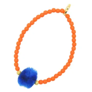 Pompom Stardust Charm Glass Bead Bracelet