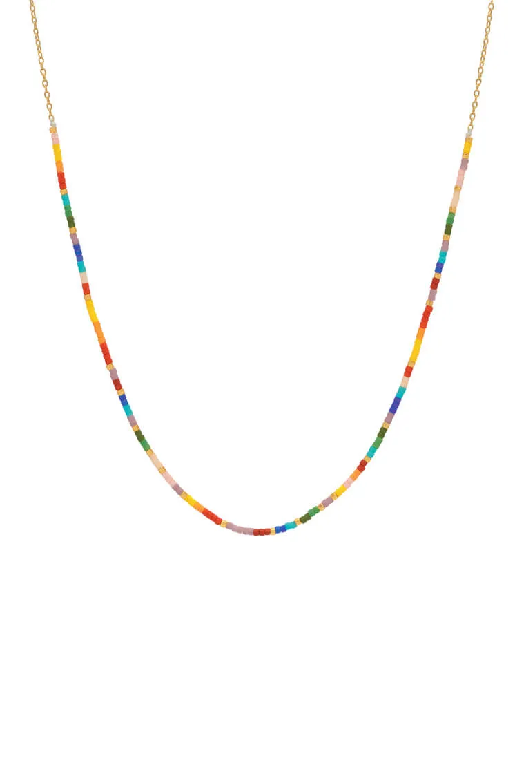 Rainbow Beaded Necklace