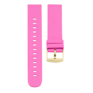 Raspberry pink OOZOO rubber strap with gold clasp