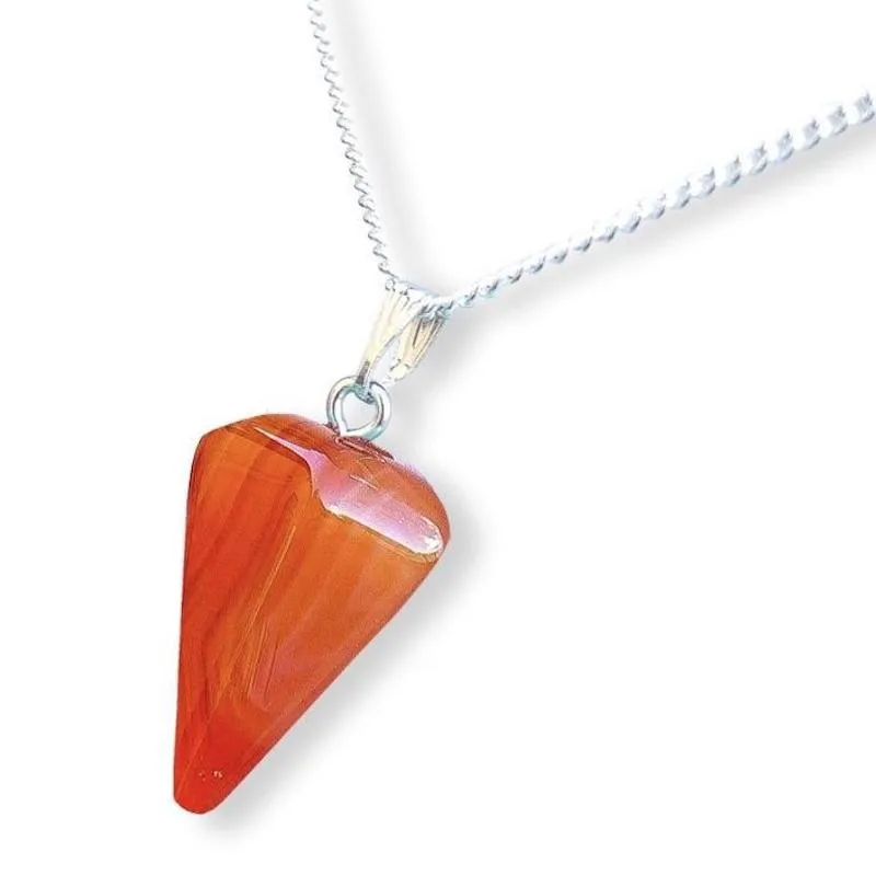 Red Agate Pendant Necklace