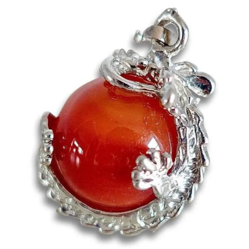 Red Agate Pendant Necklace