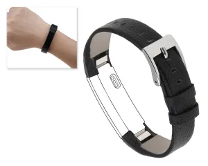 Replacement Leather Watch Band for Fitbit Alta - Black