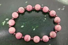 Rhodonite beaded bracelet