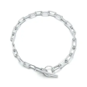 SAXON STERLING SILVER GRADUATING CHAIN LINK CHOKER