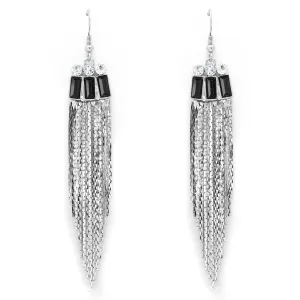 Silver Tone Tassel Earrings