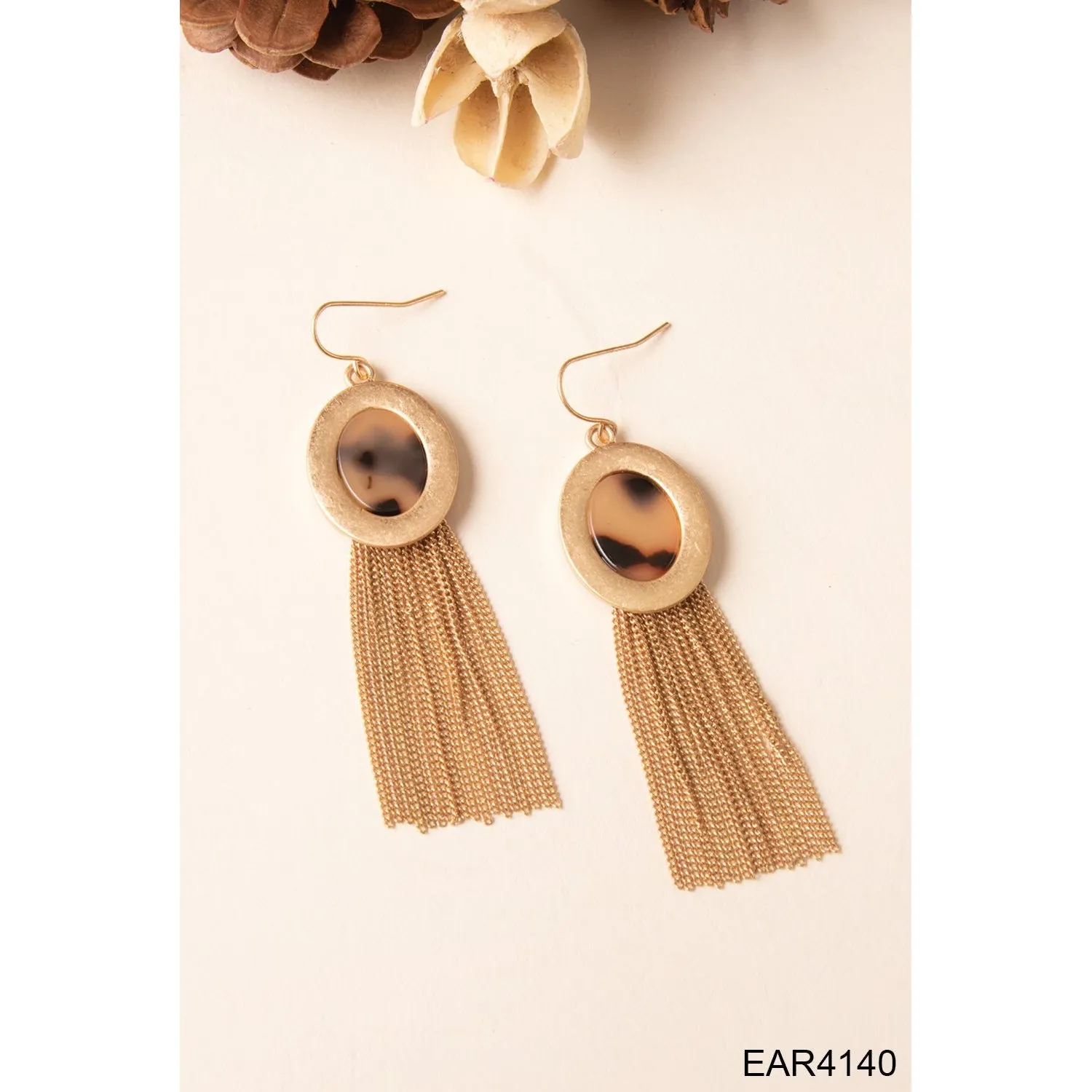 Simply Noelle Tassel Animal Print Earrings