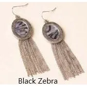 Simply Noelle Tassel Animal Print Earrings