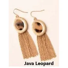 Simply Noelle Tassel Animal Print Earrings