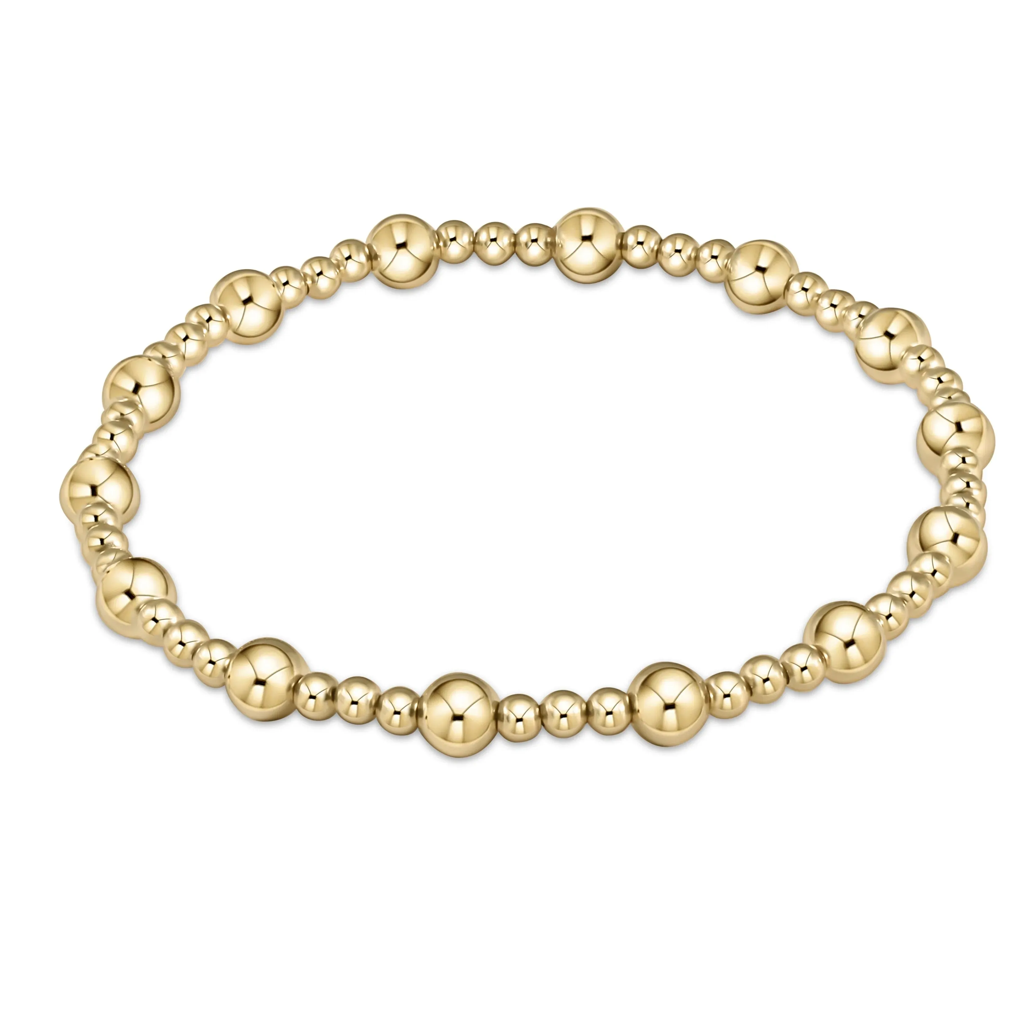 Sincerity Pattern Bead Bracelet - Gold