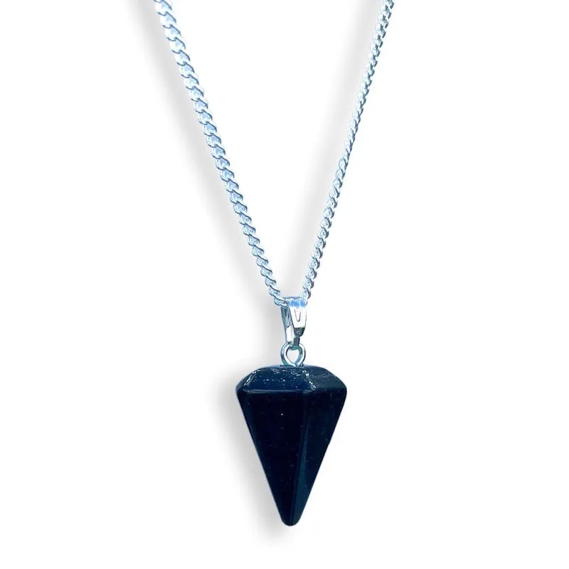 Single Point Gemstone Necklace