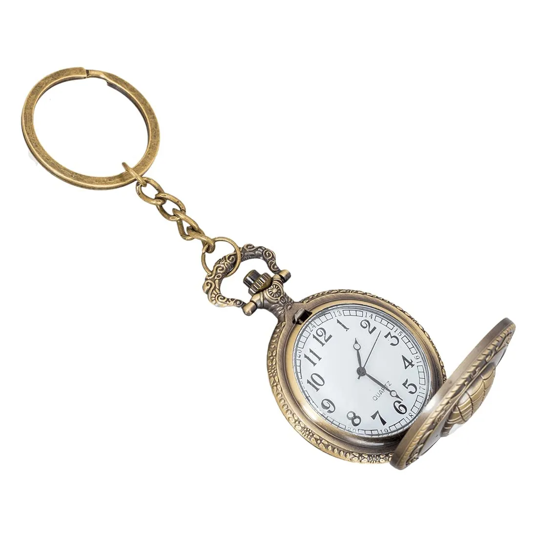 Spider Face Pocket Watch Keychain