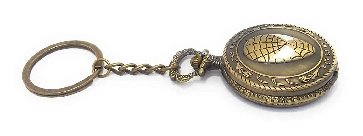 Spider Face Pocket Watch Keychain