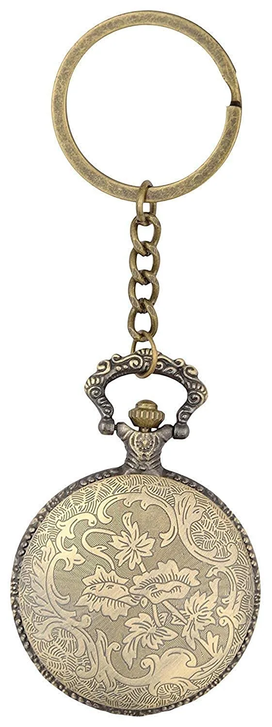 Spider Face Pocket Watch Keychain