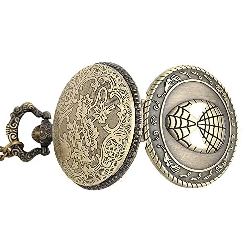 Spider Face Pocket Watch Keychain