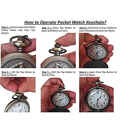 Spider Face Pocket Watch Keychain