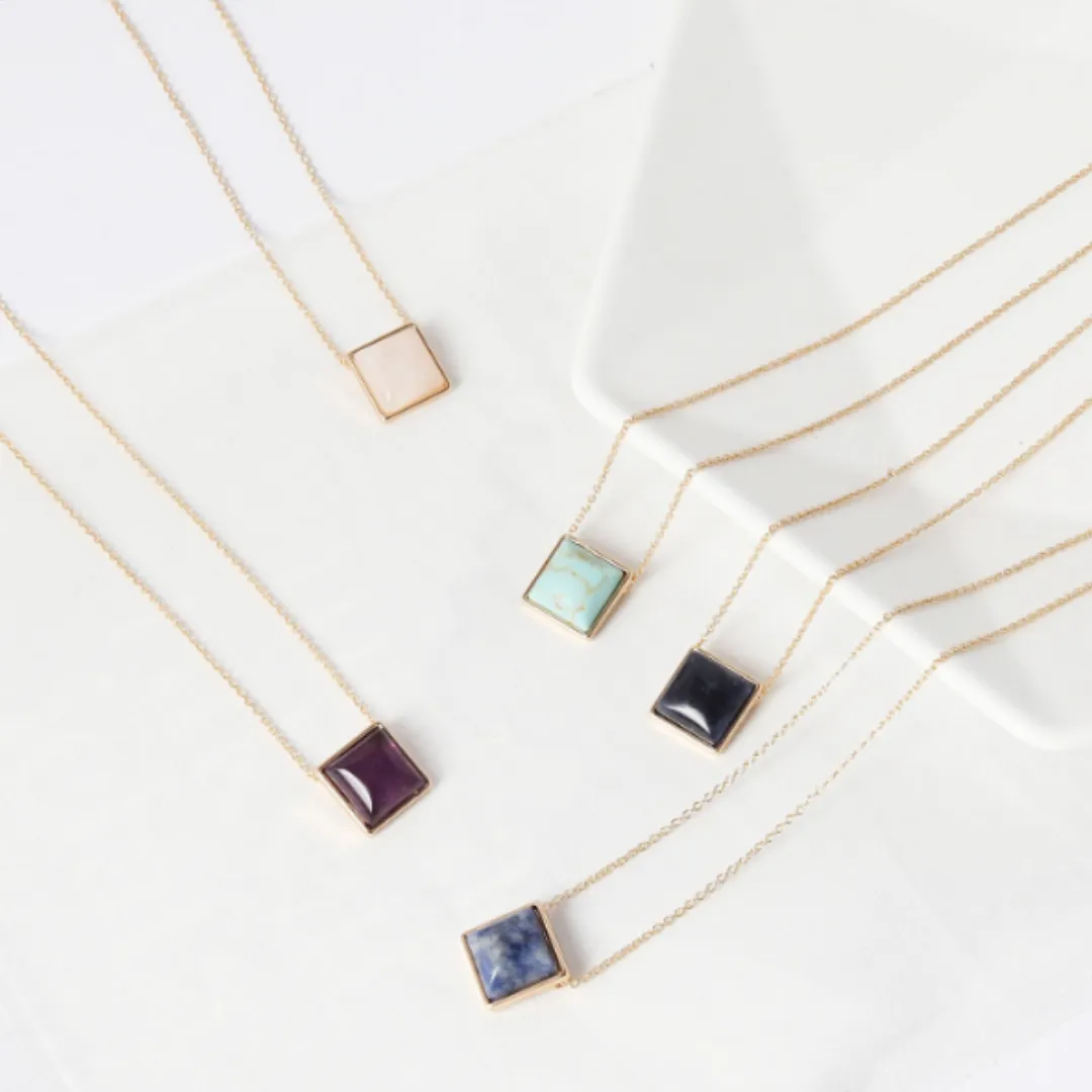 Square Drop Necklace