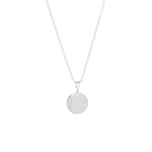 sterling circle CZ pendant necklace