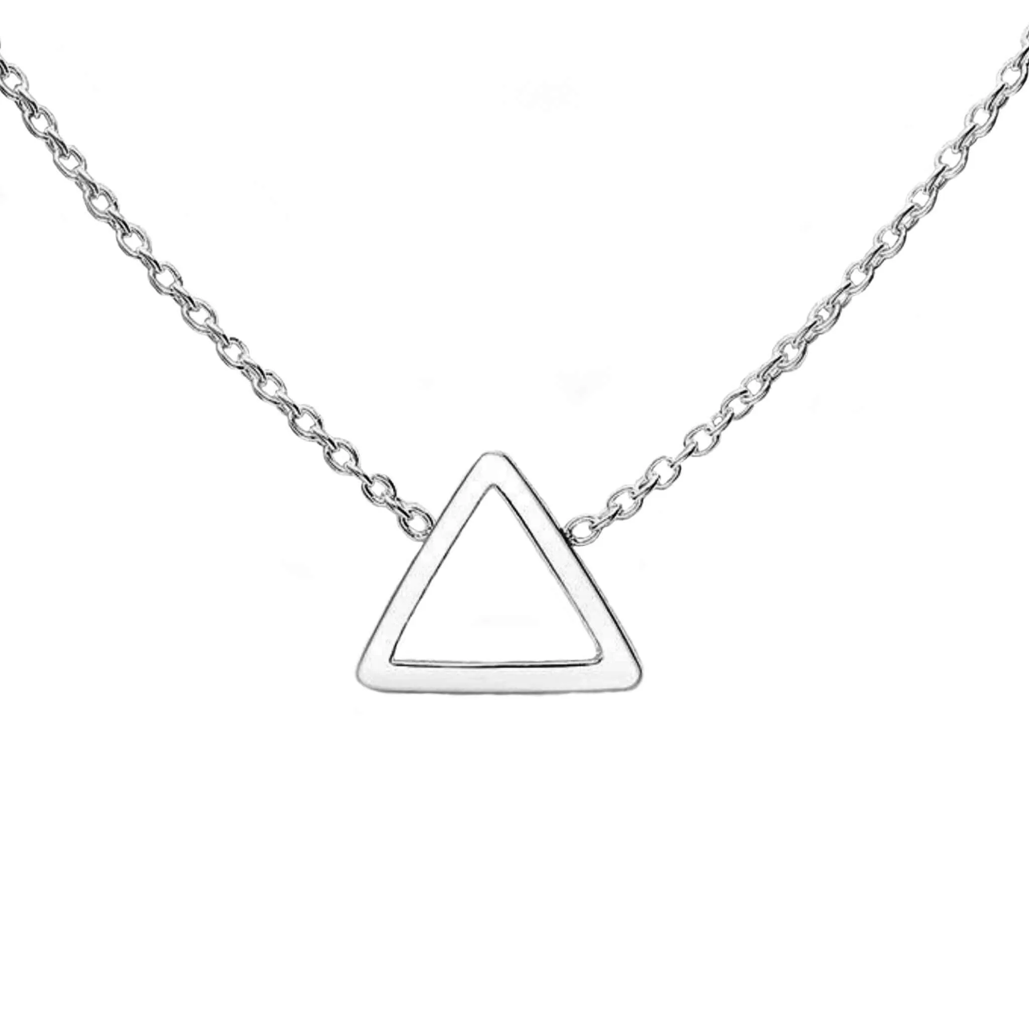 Sterling Silver Triangle Necklace