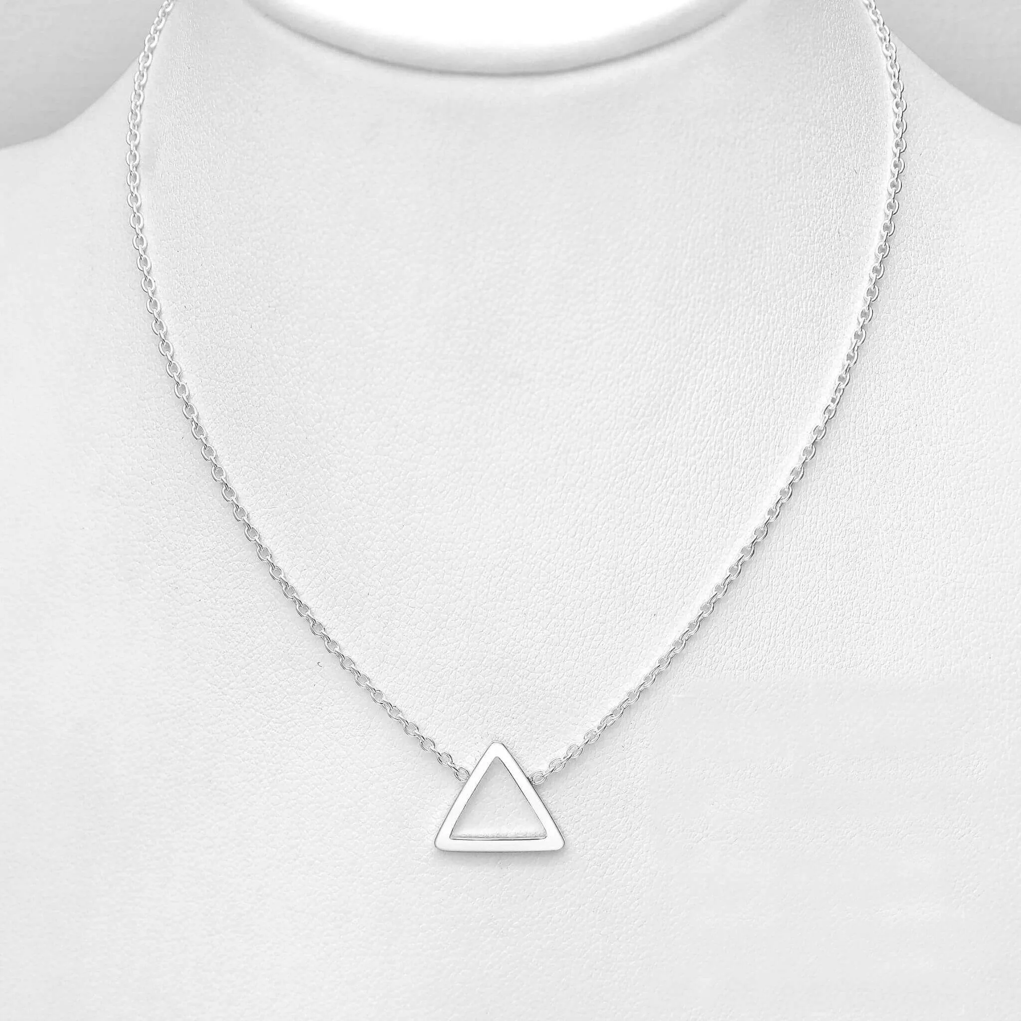 Sterling Silver Triangle Necklace