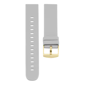 Stone grey OOZOO rubber strap with gold clasp