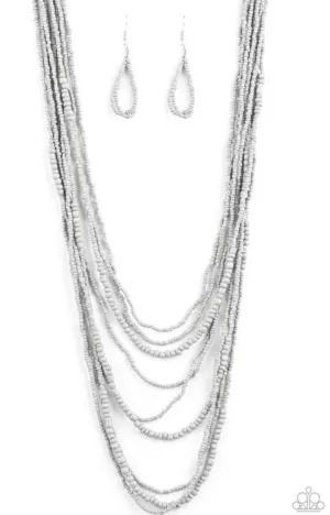 Totally Tonga Silver Necklace - Paparazzi Accessories