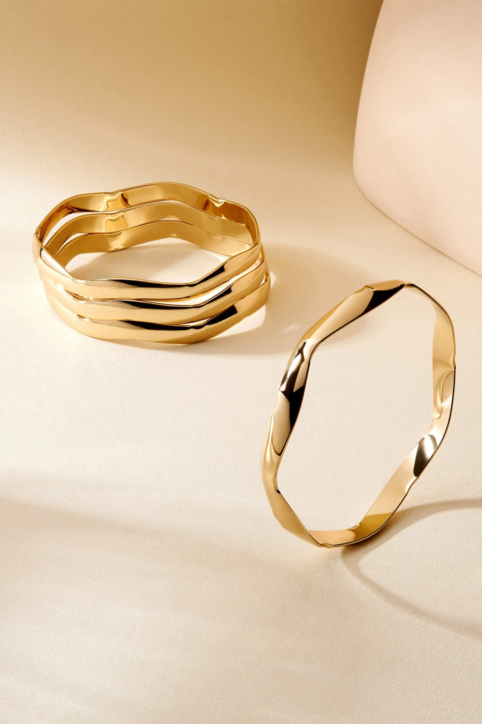 Wavy Bangle Set