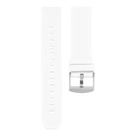 White OOZOO rubber strap with silver clasp