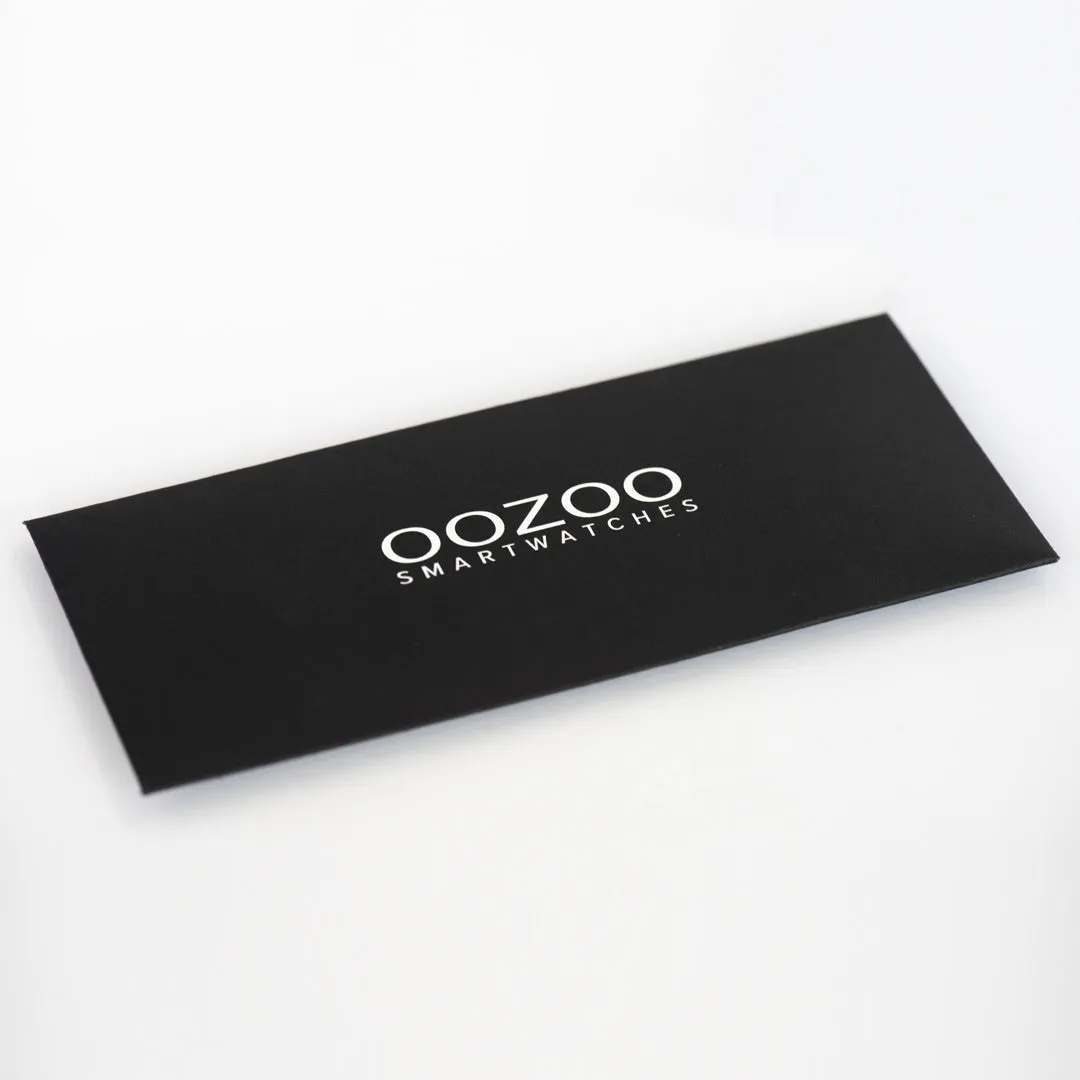 White OOZOO rubber strap with silver clasp